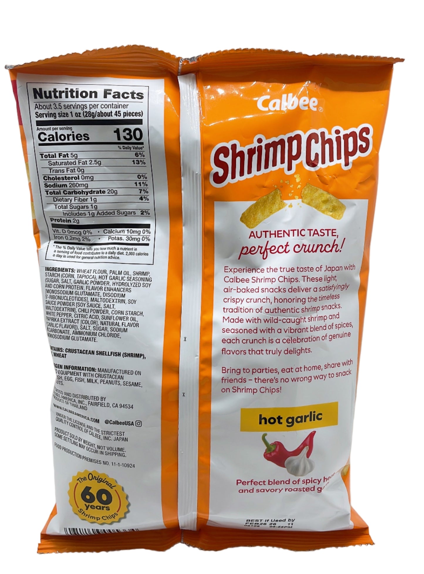 Calbee - Shrimp chips Hot Garlic - New Look