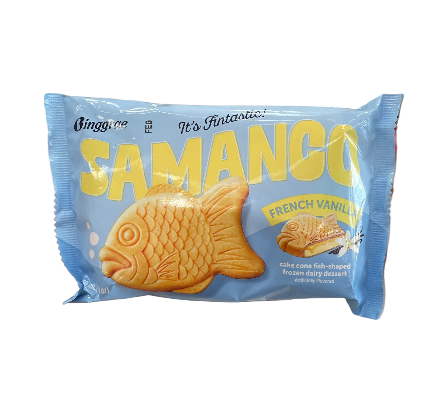 Binggrae - Samanco French Vanilla - Cake Cone Fish - Shaped Frozen Dairy Dessert