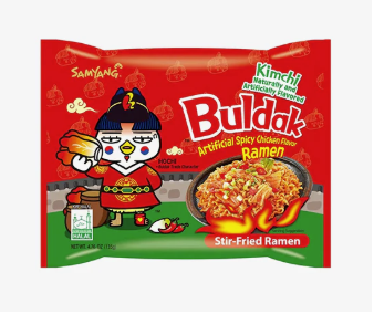 Buldak Artificial Spicy Chicken Flavor Ramen - Kimchi Naturally and Artificially Flavor - Stir-Fried Ramen