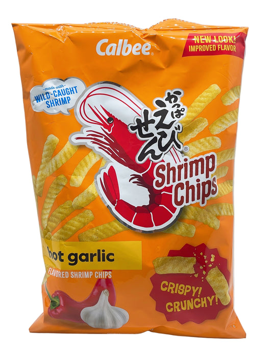 Calbee - Shrimp chips Hot Garlic - New Look