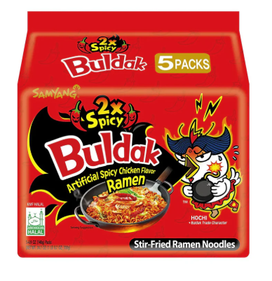 Buldak Artificial Spicy Chicken Flavor Ramen - 2x Spicy - 5 packs